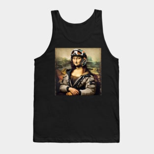 Mona Lisa Inspired - Funny Winter Sport Tank Top